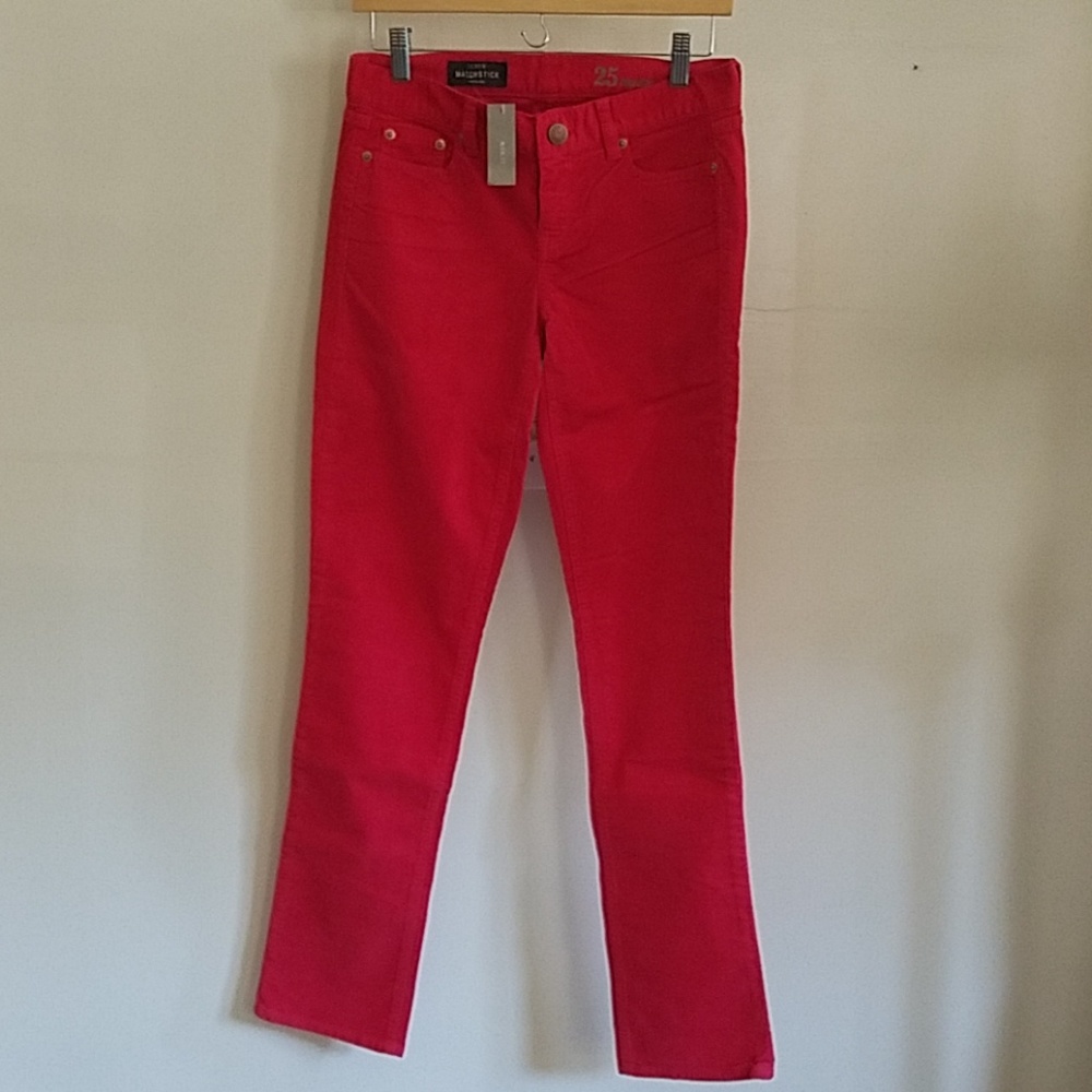 NWT J Crew red corduroy pants